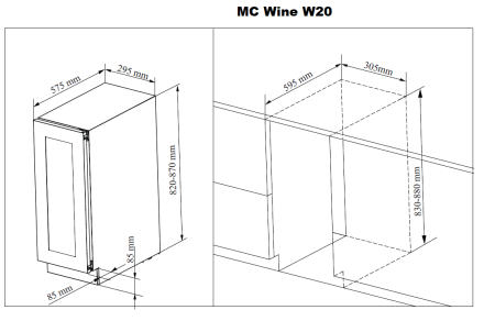 Винный шкаф MC Wine W20B